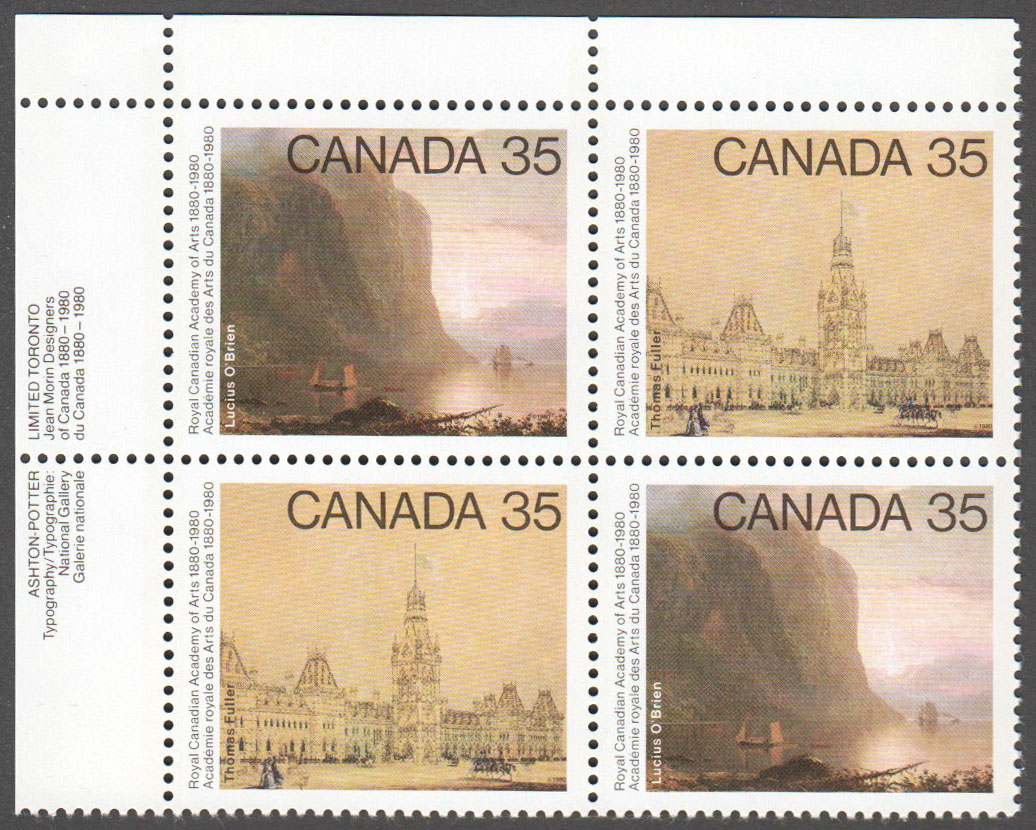 Canada Scott 852a MNH PB UL (A7-11) - Click Image to Close